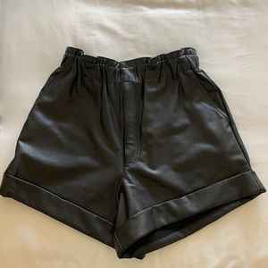 NWT Abercrombie and Fitch leather shorts